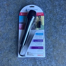 Singing Machine SMM214 Wired Dynamic Microphone with 3.5mm Adapter Black
