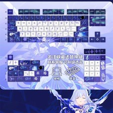 Genshin Impact Skirk PBT Sublimation Keycaps Game Keycap Mechanical Keyboards