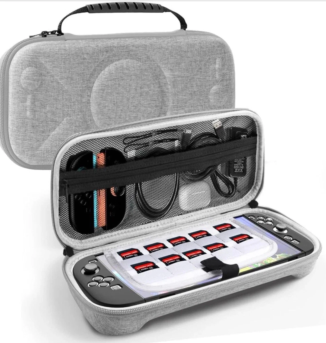 Carrying Case for Nintendo Switch 2 Slim Portable Travel Bag with 10 Game Cards