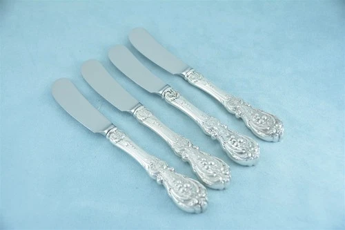 4 Reed & Barton Francis I Sterling 6-1/4" Paddle Blade Butter Spreader No Mono