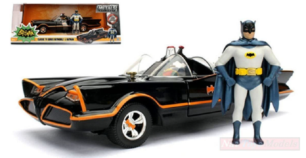 1/24 Jada Toys 1966 バットモービル & バットマン ロビン 1966 Batmobile w/Batman, Robin Penguin & Joker Figures