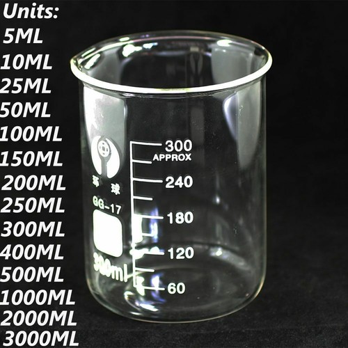 5ML-150ML Chemistry Laboratory Glassware Beaker Beaker Borosilicate Measuring - Picture 6 of 6