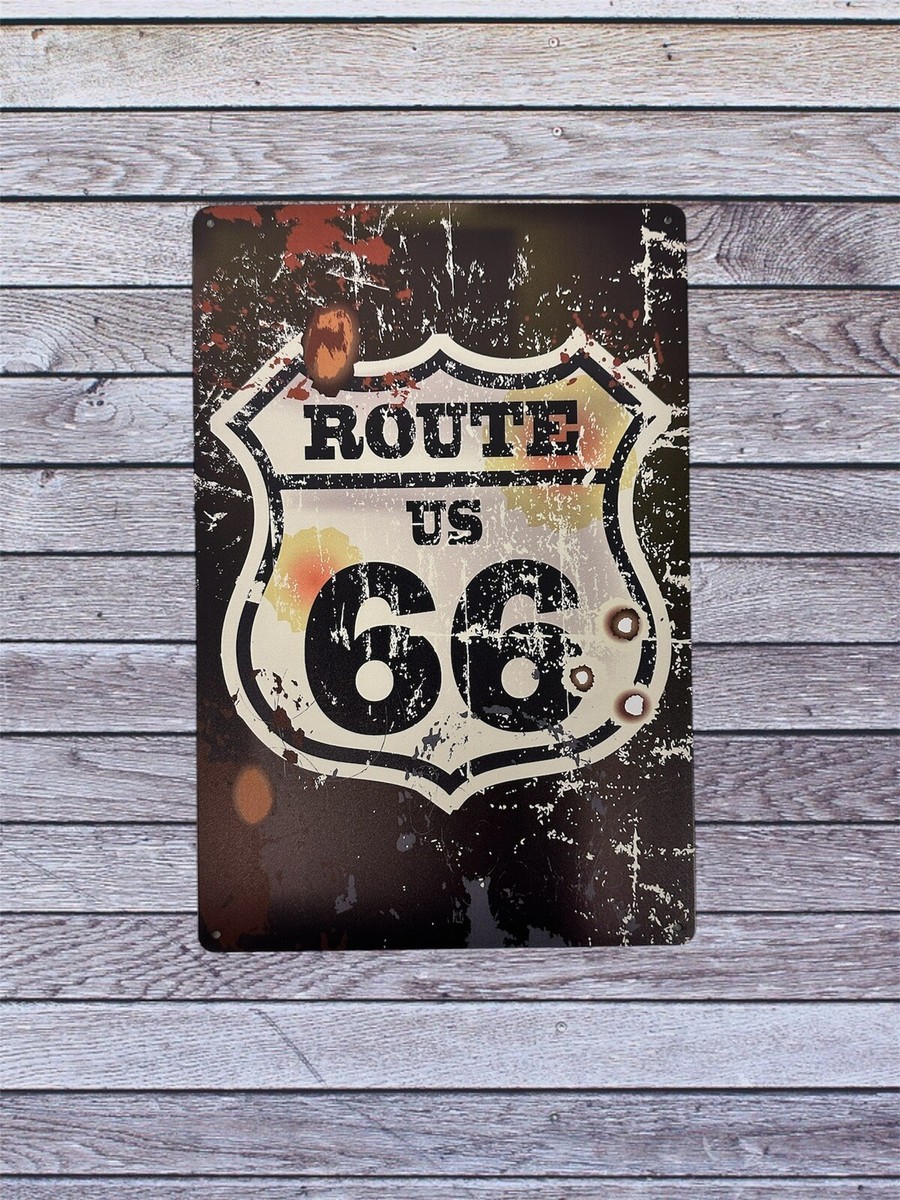 route 66 luxembourg tobacco shop Route 66 Vintage Style Tin Metal Bar Sign Poster Man Cave Collectible New