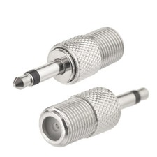 10 pcs Adapter Connector 3.5mm 1/8" Mono Male plug to F-Type F Female jack