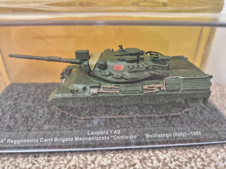 ALTAYA DEAGOSTINI 1/72 LEOPARD 1 A2 ITALY 1998 DIECAST MODEL TANK + MAG - Image 3 of 3