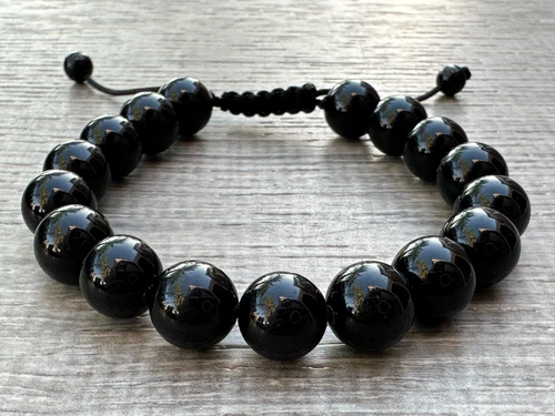 Grade A++ Edelstein Perlen verstellbar Armband 10 mm, echte Kristalle Armbänder - Bild 17 von 124