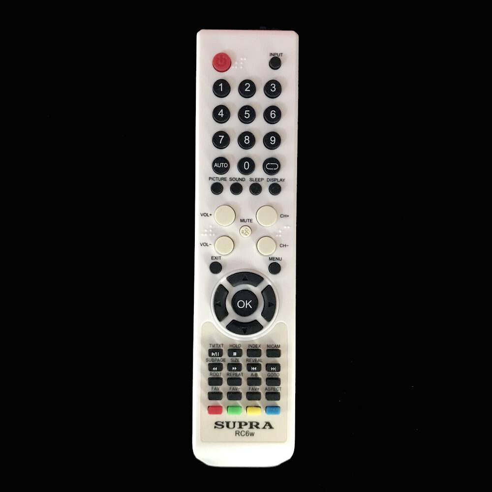 Original RC6w Remote for SUPRA LED HDTV - Compatible with RC1b RC4b Models