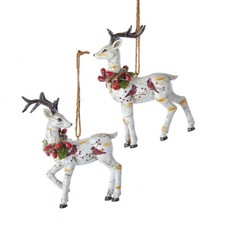 Birch Berries Deer Ornaments
