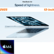 New 2025 Apple - MacBook Air 13-inch Laptop - M4 chip, Choose Color, RAM, SSD