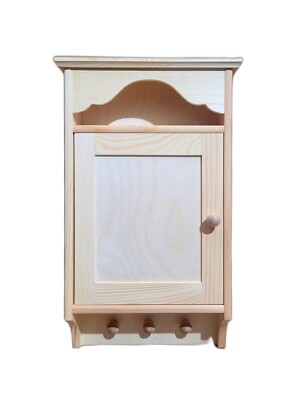 Wand Schlüsselschrank - Holz Unifarben Schrank Regal Halter Einfache Montage /K05