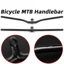MTB Bicycle Riser Handlebars Carbon One-shaped Integrated Handlebars with Stem