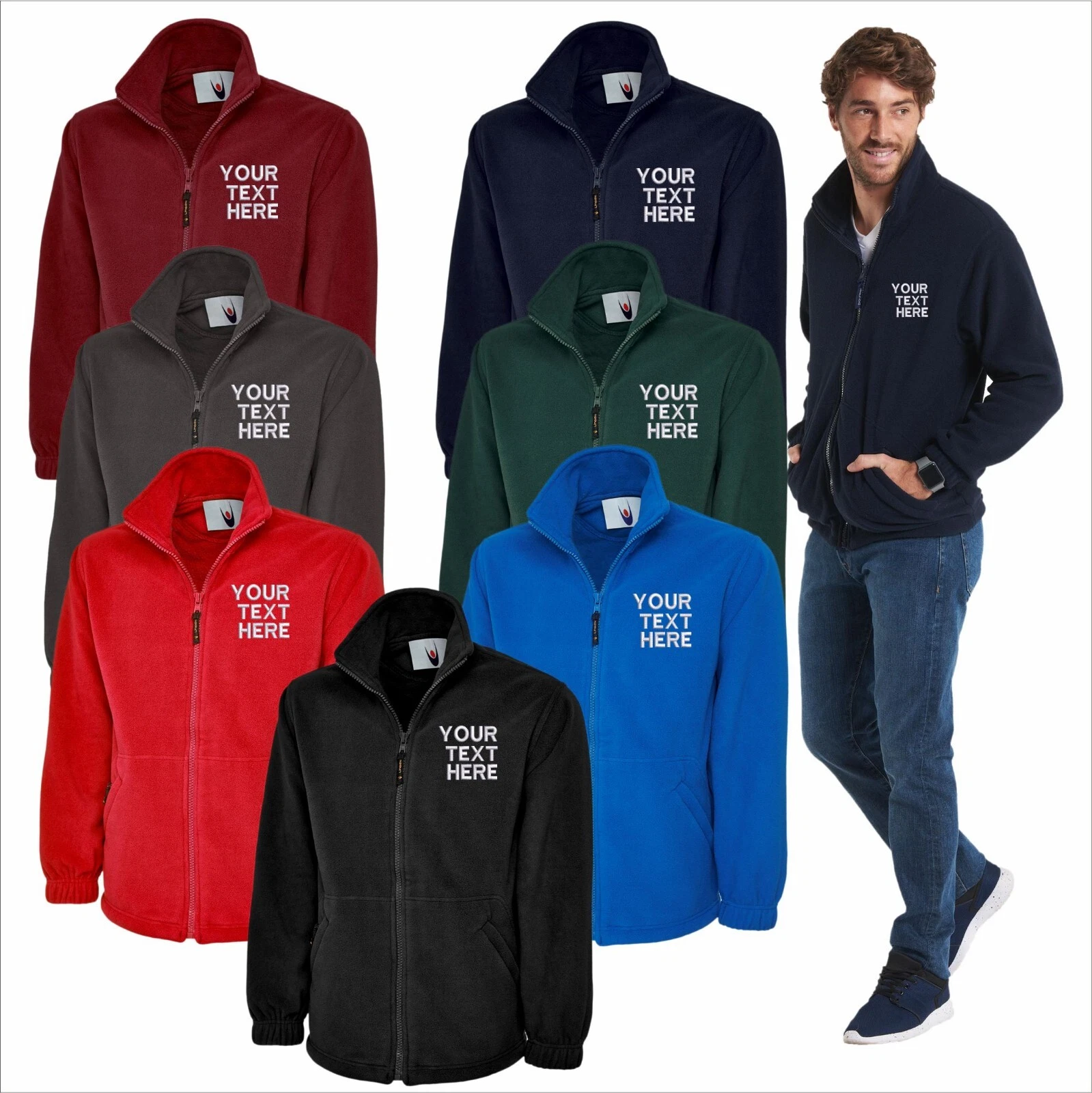 Personalised Custom Text Embroidered Unisex Adults Work Wear Micro Fleece Jacket
Opens in a new wind