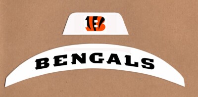 NOS Full Size Cincinnati Bengals Riddell SpeedFlex Helmet Bumper Decals 20mil