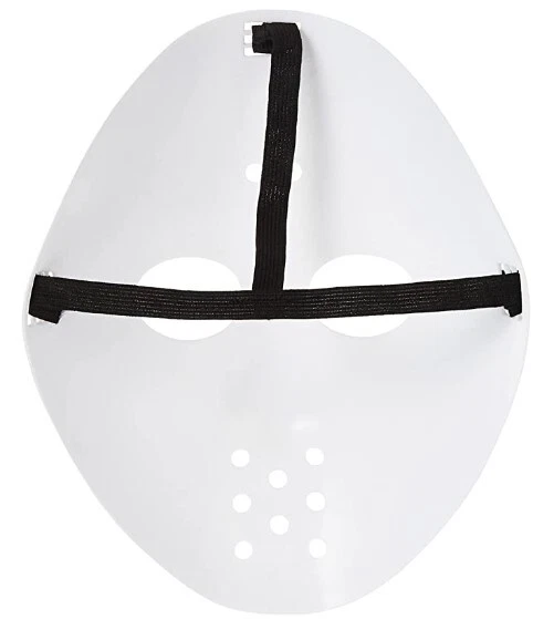 Hockey Mask - White Plastic - Jason - Costume Accessory - One Size - Image 2 of 2