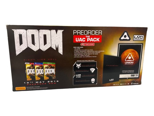 Doom 2016 - Retail Store Promo Cardboard Box Display - ID PS4 XBOX ONE - Picture 4 of 5