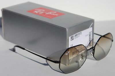 RAY-BAN RB1972 Sunglasses Octagon Black/Clear Gradient Brown 002