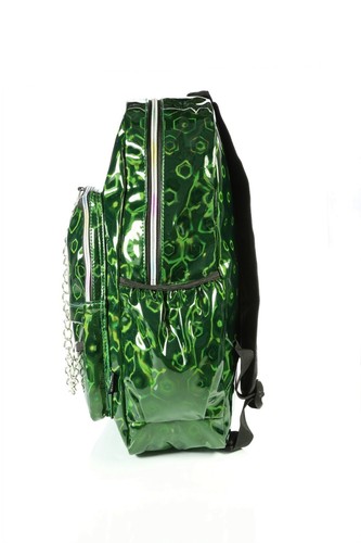 CHOK HOLO GRÜN 3D REFLEKTIERENDER RUCKSACK RAVE Schule College Tasche - Bild 3 von 5