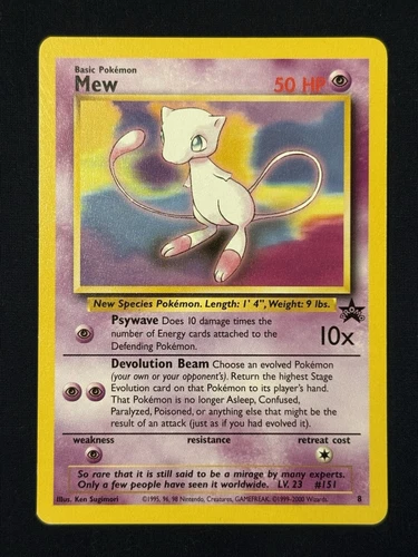 Mew #8 - Black Star Promo - Rare WoTC Pokemon Card