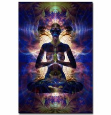 Poster 24x36 27x40 Psychedelic Trippy Tree Pattern Visual Mind Manifesting T-87