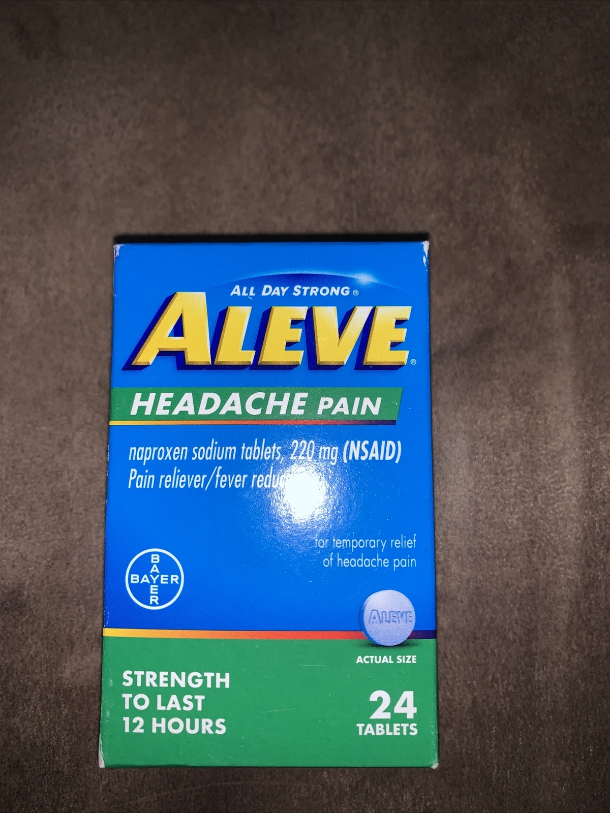 Aleve Headache Pain Naproxen Sodium 12 Hours Tablets 24CT 01/25 eBay