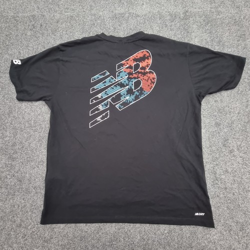New Balance shirt mens Medium black short sleeve cotton lightweight tee Size M - Picture 10 of 14
