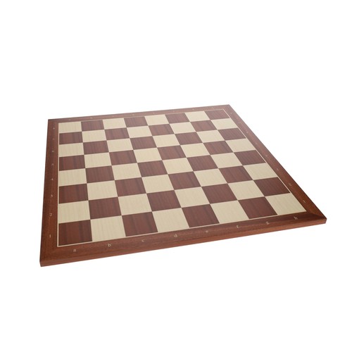 WE Games Mahogany Stained Wooden Chess Board, Algebraic Notation, 21.25 in. - Picture 2 of 6
