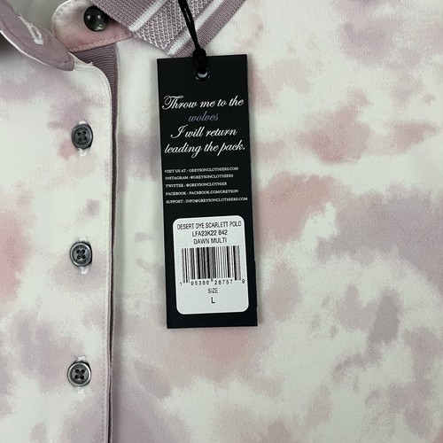 Greyson Desert Dye Scarlett Polo Womens L Stretch Wicking Logo Shirt - Picture 3 of 7
