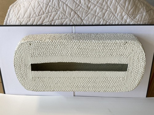 Vintage White Wicker 2 Piece Tissue Box - Picture 13 of 13