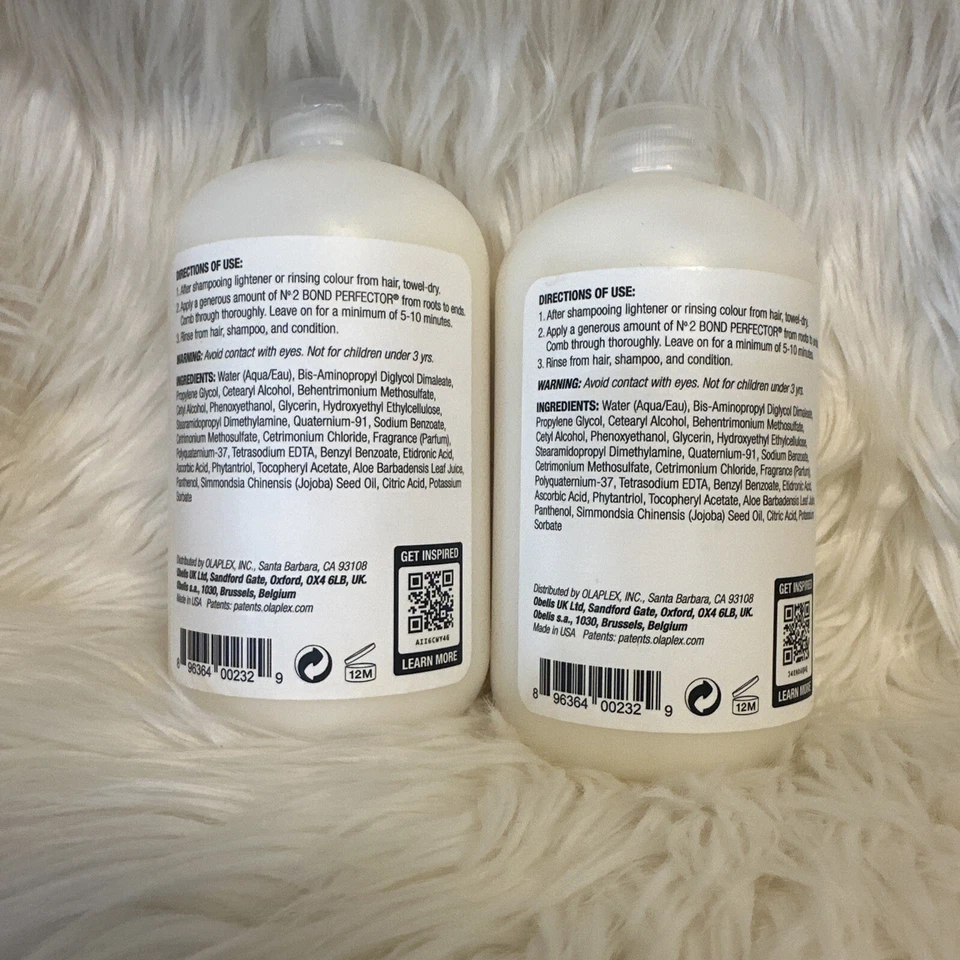 OLAPLEX nº 2 Bond Perfector 17,75 oz CONJUNTO DE 2 Novo/selado autêntico estoque fresco - Imagem 2 de 3