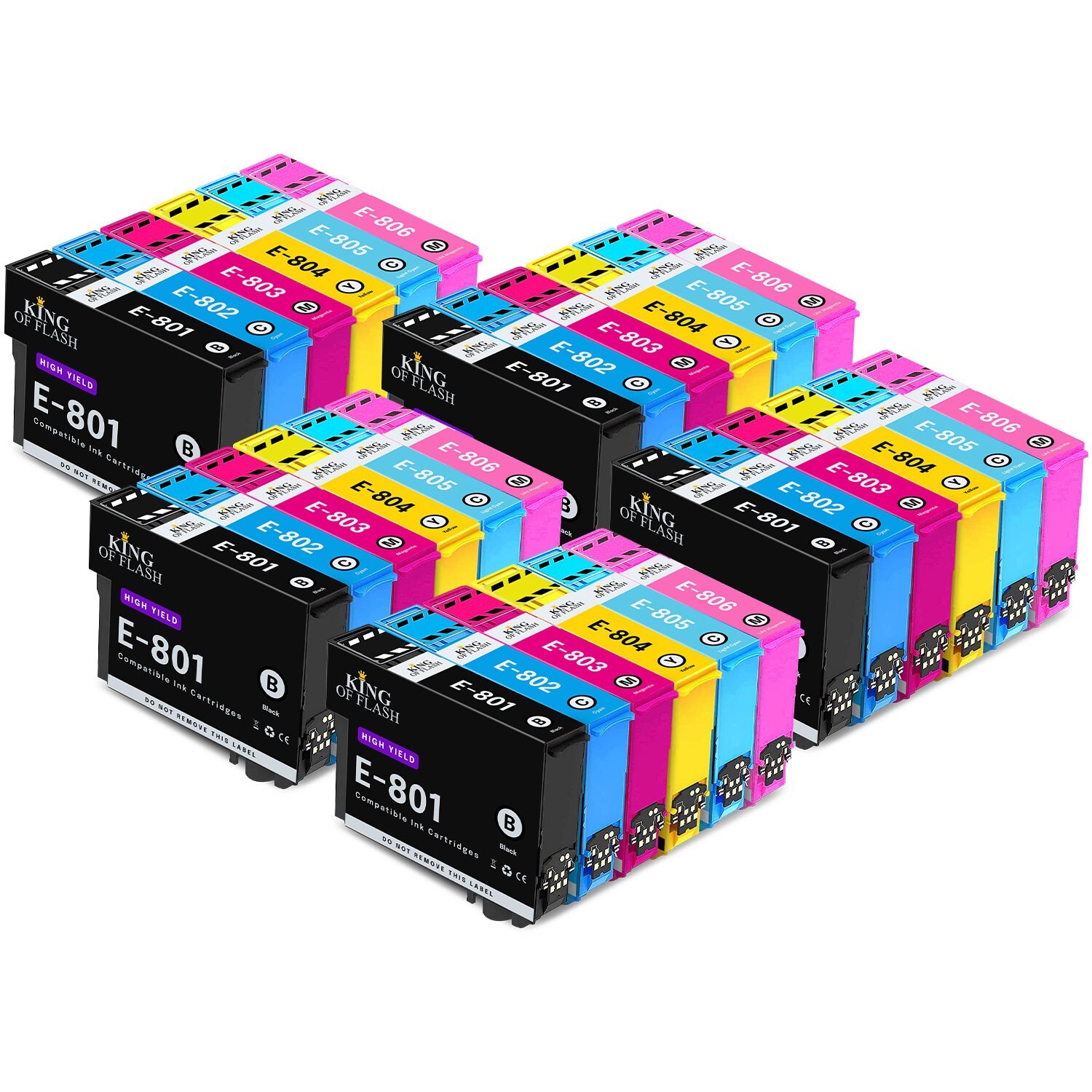 Cartuchos de tinta 807 para Epson P50 PX630 PX650 PX660 PX700 (juego de 5) no OEM