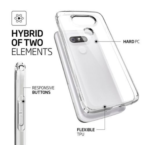 Genuine SPIGEN Ultra Hybrid SOFT Shockproof Hard Bumper Cover for LG G5 G4 Case - Picture 3 of 8