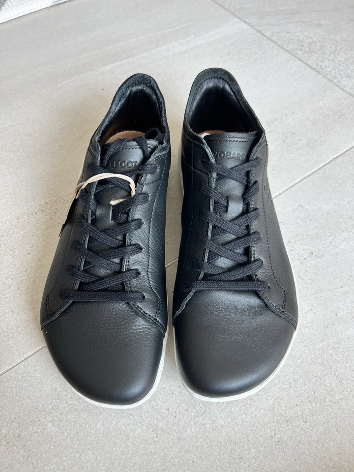 Womens VivoBarefoot Geo Court III Black Cork Insoles Barefoot Shoes US