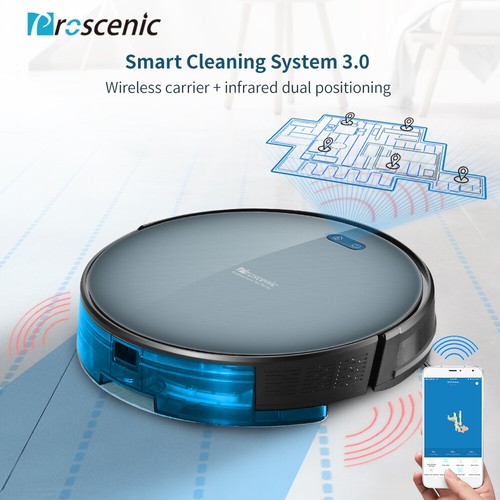Buy Proscenic 820T Alexa Robot Vacuum Cleaner Robotic Dry Wet Mopping  Virtual wall Online in Qatar. 401925821300