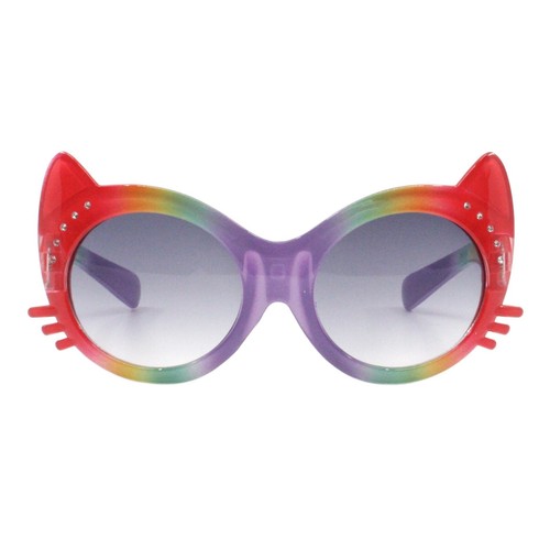 Toddlers & Little Girls Sunglasses Oversized Round Kitty Cat Rhinestones UV 400 - Picture 17 of 20
