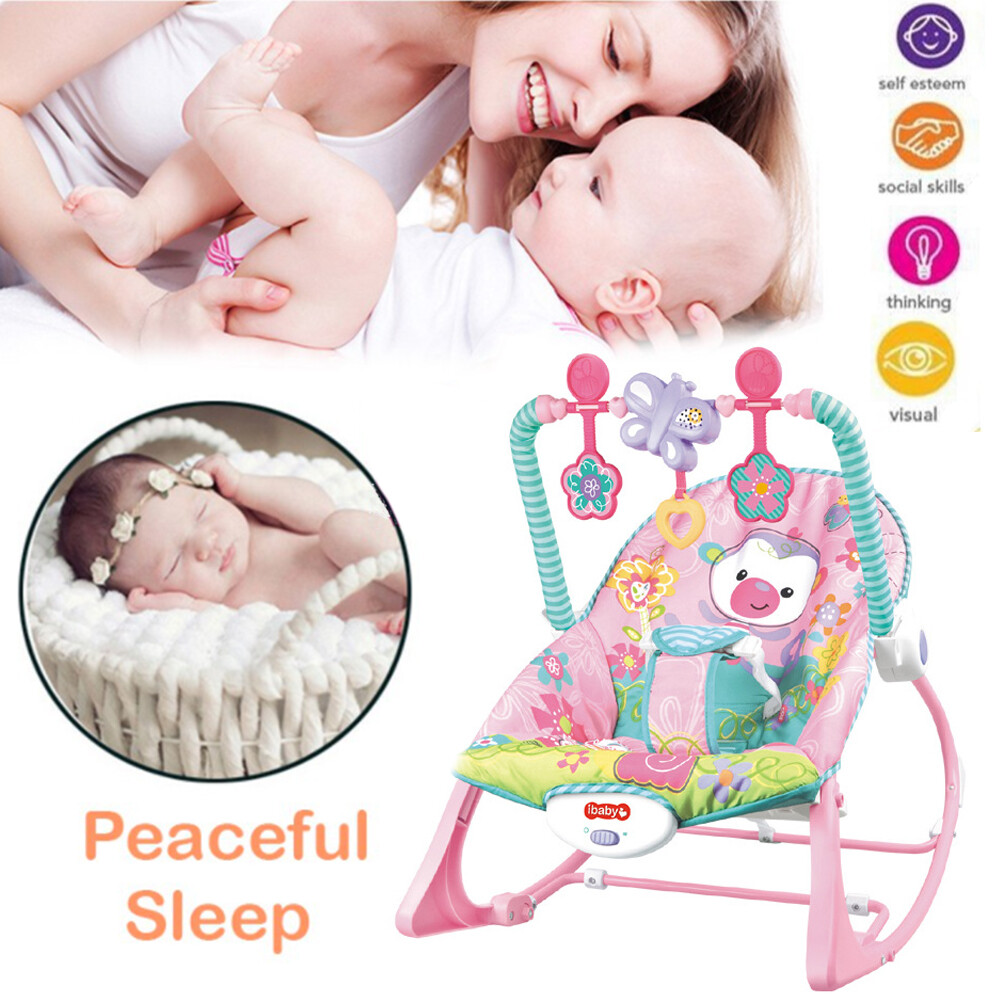 Newborn Electric Baby Bouncer Rocker Vibration Chair Musical Cradle