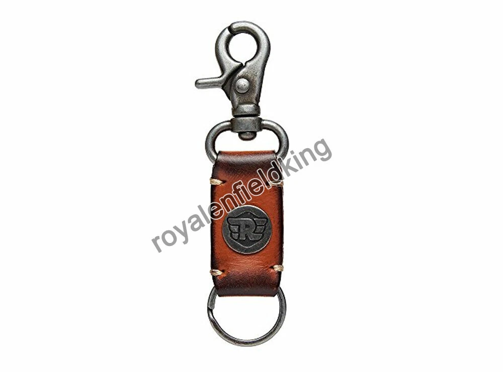Genuine Royal Enfield Leather Key Chain Tan Color