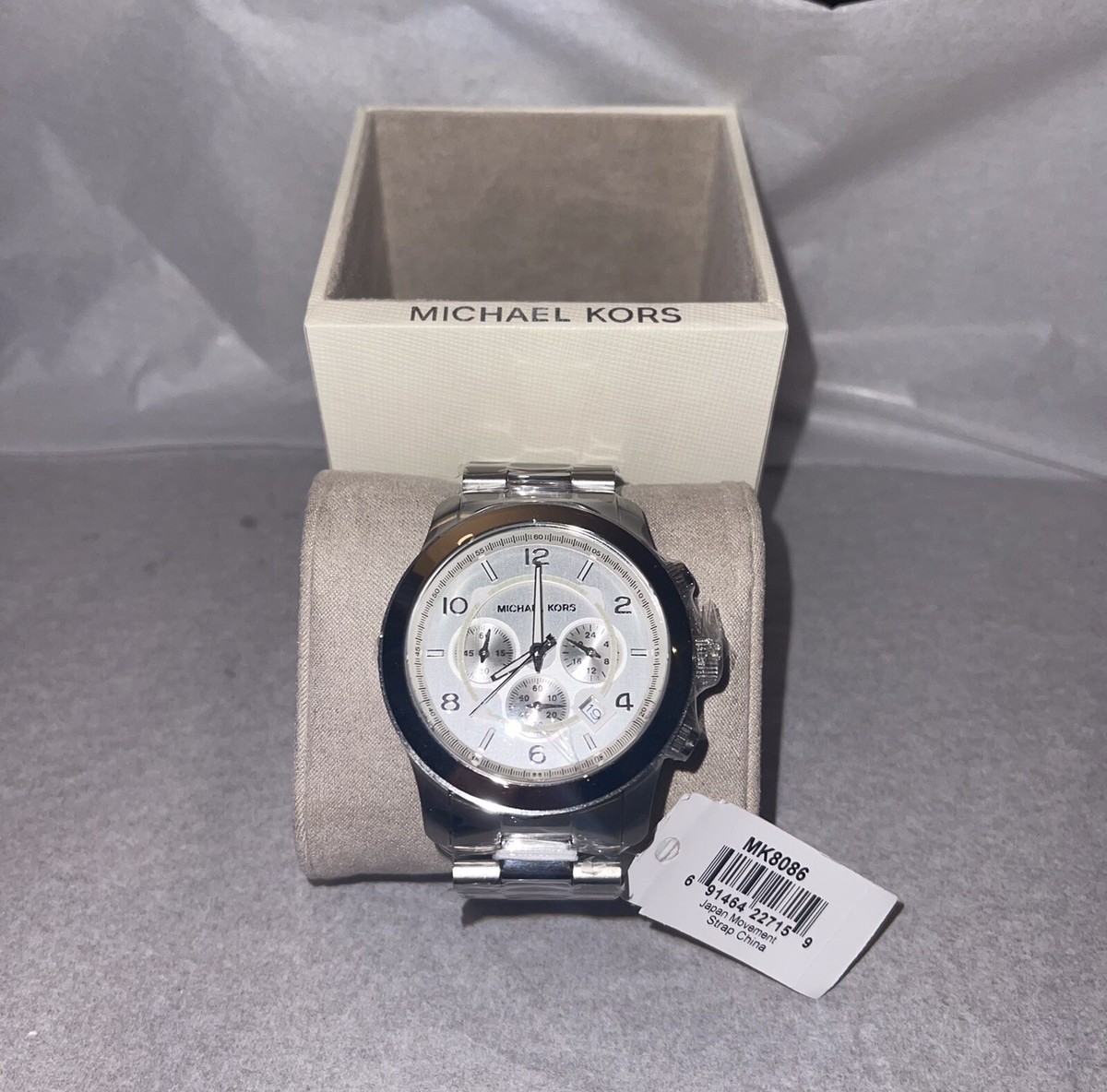 New Michael Kors MK8086 Men's Chronograph Stainless Steel