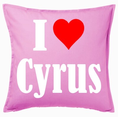I Love Cyrus Kissenbezug Pink Ich Liebe Cyrus 110764