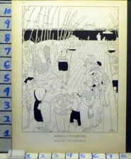 1952 ILLUS WILLIAM GLUYAS ART FLORIDA AMERICA FISHING HUMOR SATIRE COMIC AM92