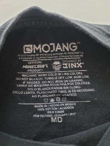 Mojang by Jinx Minecraft T-Shirt Black Kids Size M - Picture 7 of 7