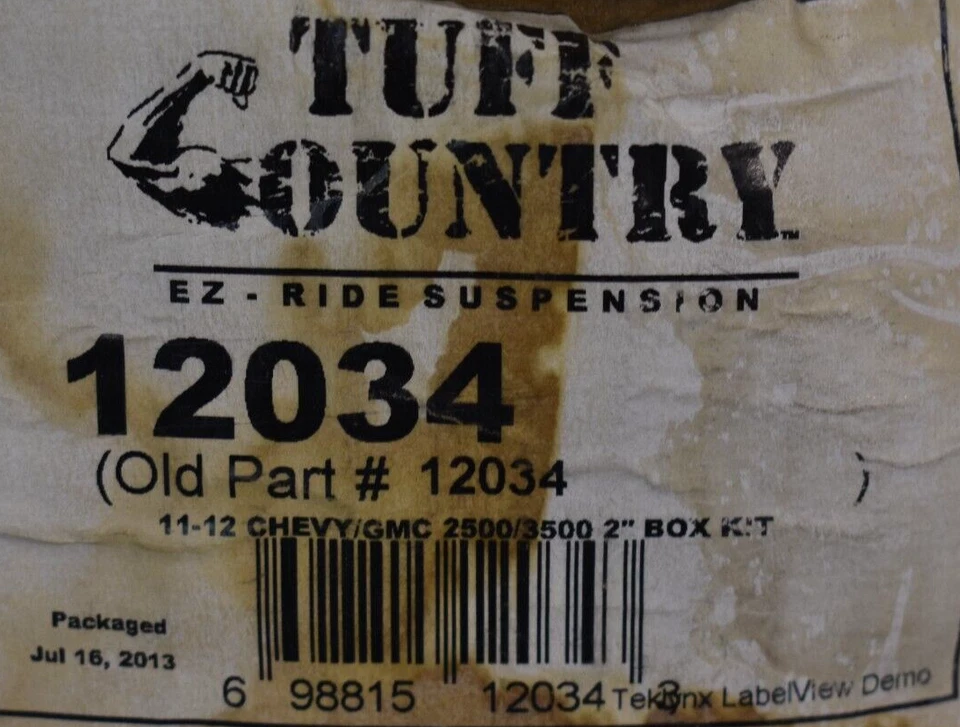 Kit de elevación de caja Tuff Country 12034 de 2" 11-16 Chevy Silverado GMC Sierra 2500 / 3500 Foto 3 de 3