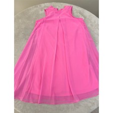Vince Camuto Dress Womens Size S Hot Pink Trapeze Swing A-Line High Neck