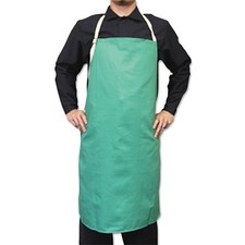 Flame-Retardant Cotton Sateen Bib Apron, 24 in W x 42 in L, Green ORS Nasco Best