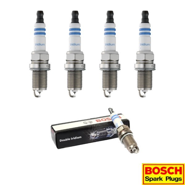 New Set of 4 BOSCH Double Iridium Spark Plug for CR-V Civic Accord / CSX RSX L4