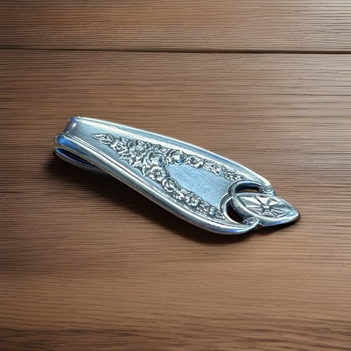 Vintage Money Clip Handmade And Repurposed Pocket Clip 1847 Rogers Old Colony. - Picture 3 of 9