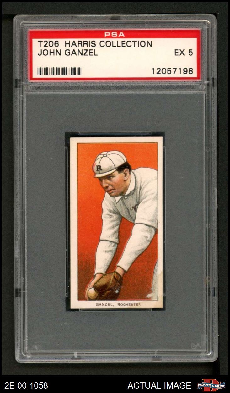 1909 T206 John Ganzel Eastern League - Rochester PSA 5 - EX