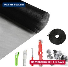 Window Screen Repair Kit 48"x118" - Includes Full Tools Set Replacement Window S