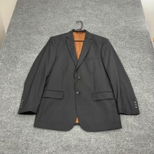 Jos A Bank Joseph Blazer Mens 40R Black Slim Fit Double Vent Two Button Business