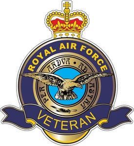 Royal Air Force RAF Veteran badge patch Self Adhesive Vinyl Sticker