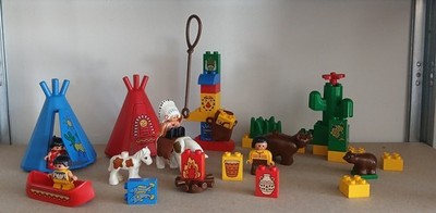 Lego Duplo 2436 Indianerdorf, Indianer  % komplett RAR   